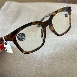 Peepers +2.00 Tortoise Shell Glasses with Blue Light Filtering